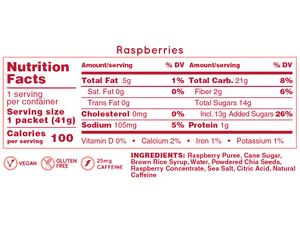 HUMA Gel Raspberries (25mg Caffeine)