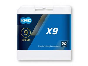 Cadena 9 velocidades X9 Plata/Gris KMC